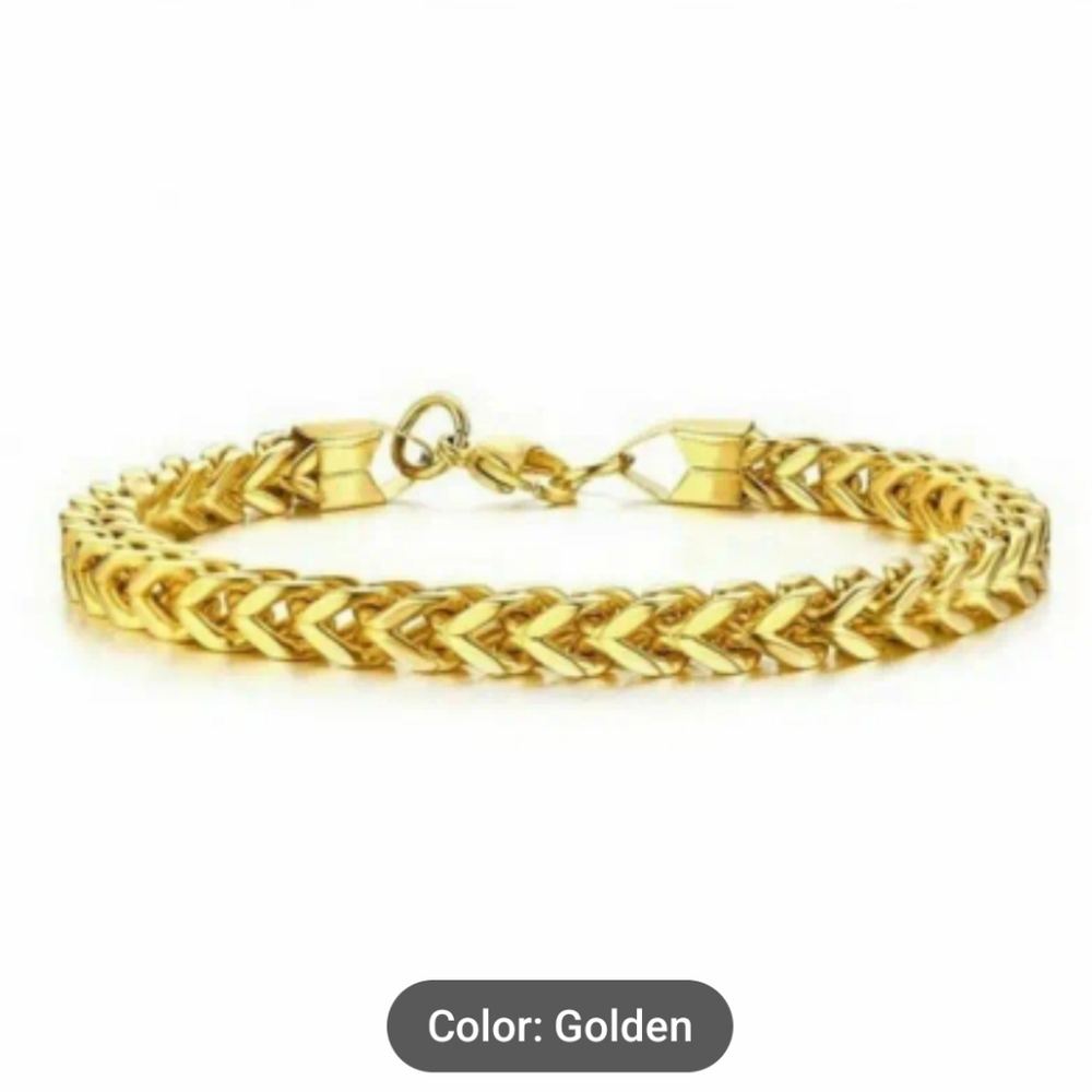 Gold Tone Titanium Bracelet